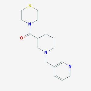 molecular formula C16H23N3OS B6471186 4-{1-[(pyridin-3-yl)methyl]piperidine-3-carbonyl}thiomorpholine CAS No. 2640886-15-1