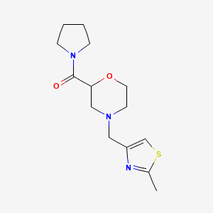 4-[(2-methyl-1,3-thiazol-4-yl)methyl]-2-(pyrrolidine-1-carbonyl)morpholine