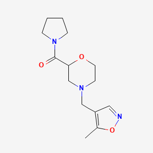 4-[(5-methyl-1,2-oxazol-4-yl)methyl]-2-(pyrrolidine-1-carbonyl)morpholine