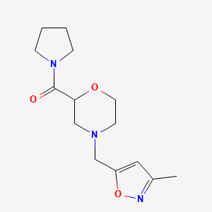 4-[(3-methyl-1,2-oxazol-5-yl)methyl]-2-(pyrrolidine-1-carbonyl)morpholine