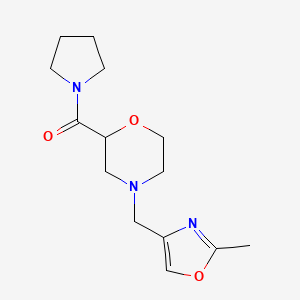 4-[(2-methyl-1,3-oxazol-4-yl)methyl]-2-(pyrrolidine-1-carbonyl)morpholine