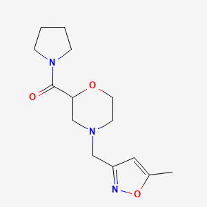 4-[(5-methyl-1,2-oxazol-3-yl)methyl]-2-(pyrrolidine-1-carbonyl)morpholine