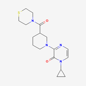 1-cyclopropyl-3-[3-(thiomorpholine-4-carbonyl)piperidin-1-yl]-1,2-dihydropyrazin-2-one