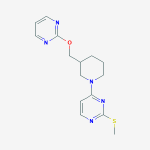 2-(methylsulfanyl)-4-{3-[(pyrimidin-2-yloxy)methyl]piperidin-1-yl}pyrimidine