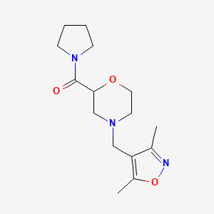 4-[(3,5-dimethyl-1,2-oxazol-4-yl)methyl]-2-(pyrrolidine-1-carbonyl)morpholine