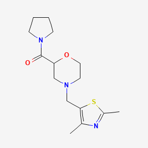 4-[(2,4-dimethyl-1,3-thiazol-5-yl)methyl]-2-(pyrrolidine-1-carbonyl)morpholine