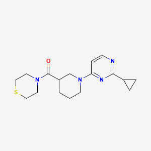 4-[1-(2-cyclopropylpyrimidin-4-yl)piperidine-3-carbonyl]thiomorpholine