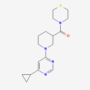 4-[1-(6-cyclopropylpyrimidin-4-yl)piperidine-3-carbonyl]thiomorpholine