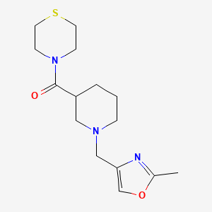 4-{1-[(2-methyl-1,3-oxazol-4-yl)methyl]piperidine-3-carbonyl}thiomorpholine