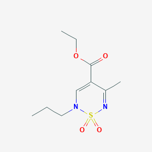 ethyl 5-methyl-1,1-dioxo-2-propyl-2H-1lambda6,2,6-thiadiazine-4-carboxylate