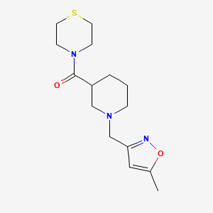 4-{1-[(5-methyl-1,2-oxazol-3-yl)methyl]piperidine-3-carbonyl}thiomorpholine