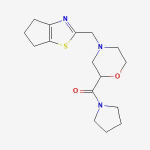 4-({4H,5H,6H-cyclopenta[d][1,3]thiazol-2-yl}methyl)-2-(pyrrolidine-1-carbonyl)morpholine