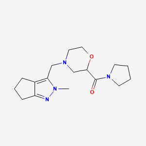 4-({2-methyl-2H,4H,5H,6H-cyclopenta[c]pyrazol-3-yl}methyl)-2-(pyrrolidine-1-carbonyl)morpholine