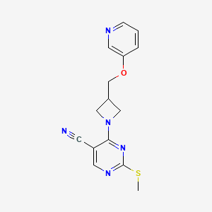 2-(methylsulfanyl)-4-{3-[(pyridin-3-yloxy)methyl]azetidin-1-yl}pyrimidine-5-carbonitrile