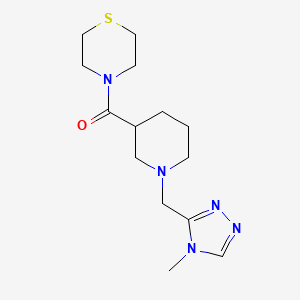 4-{1-[(4-methyl-4H-1,2,4-triazol-3-yl)methyl]piperidine-3-carbonyl}thiomorpholine