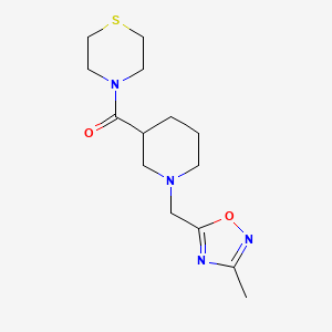 4-{1-[(3-methyl-1,2,4-oxadiazol-5-yl)methyl]piperidine-3-carbonyl}thiomorpholine