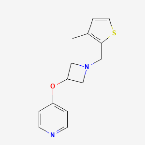 molecular formula C14H16N2OS B6471437 4-({1-[(3-methylthiophen-2-yl)methyl]azetidin-3-yl}oxy)pyridine CAS No. 2640877-82-1