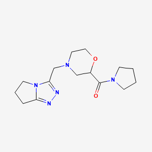 2-(pyrrolidine-1-carbonyl)-4-({5H,6H,7H-pyrrolo[2,1-c][1,2,4]triazol-3-yl}methyl)morpholine