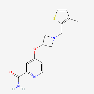 4-({1-[(3-methylthiophen-2-yl)methyl]azetidin-3-yl}oxy)pyridine-2-carboxamide