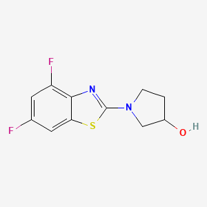 molecular formula C11H10F2N2OS B6471467 1-(4,6-difluoro-1,3-benzothiazol-2-yl)pyrrolidin-3-ol CAS No. 2640886-46-8