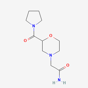 molecular formula C11H19N3O3 B6471477 2-[2-(pyrrolidine-1-carbonyl)morpholin-4-yl]acetamide CAS No. 2640863-59-6