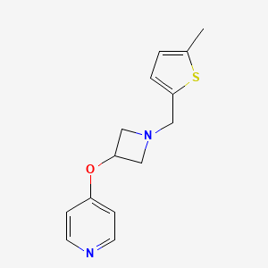 molecular formula C14H16N2OS B6471486 4-({1-[(5-methylthiophen-2-yl)methyl]azetidin-3-yl}oxy)pyridine CAS No. 2640879-16-7