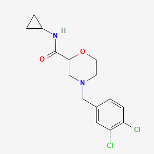 molecular formula C15H18Cl2N2O2 B6471506 N-cyclopropyl-4-[(3,4-dichlorophenyl)methyl]morpholine-2-carboxamide CAS No. 2640968-92-7