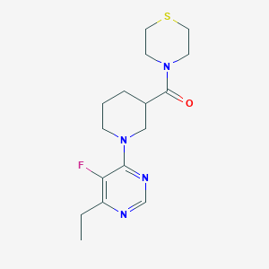 4-[1-(6-ethyl-5-fluoropyrimidin-4-yl)piperidine-3-carbonyl]thiomorpholine