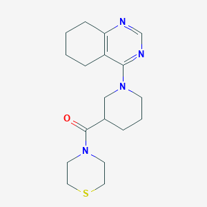 molecular formula C18H26N4OS B6471513 4-[3-(thiomorpholine-4-carbonyl)piperidin-1-yl]-5,6,7,8-tetrahydroquinazoline CAS No. 2640881-51-0