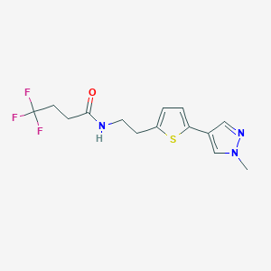 4,4,4-trifluoro-N-{2-[5-(1-methyl-1H-pyrazol-4-yl)thiophen-2-yl]ethyl}butanamide