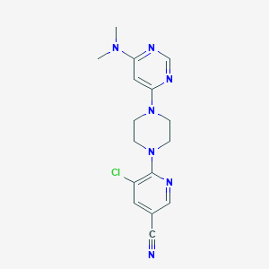 5-chloro-6-{4-[6-(dimethylamino)pyrimidin-4-yl]piperazin-1-yl}pyridine-3-carbonitrile