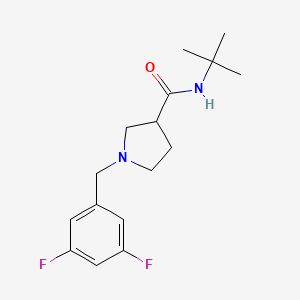 molecular formula C16H22F2N2O B6471547 N-tert-butyl-1-[(3,5-difluorophenyl)methyl]pyrrolidine-3-carboxamide CAS No. 2640843-54-3