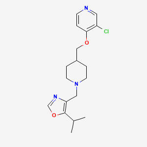 3-chloro-4-[(1-{[5-(propan-2-yl)-1,3-oxazol-4-yl]methyl}piperidin-4-yl)methoxy]pyridine