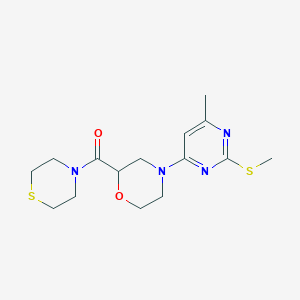 4-[6-methyl-2-(methylsulfanyl)pyrimidin-4-yl]-2-(thiomorpholine-4-carbonyl)morpholine