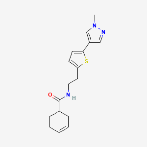 N-{2-[5-(1-methyl-1H-pyrazol-4-yl)thiophen-2-yl]ethyl}cyclohex-3-ene-1-carboxamide