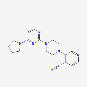 3-{4-[4-methyl-6-(pyrrolidin-1-yl)pyrimidin-2-yl]piperazin-1-yl}pyridine-4-carbonitrile