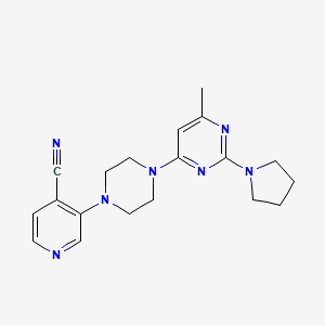 3-{4-[6-methyl-2-(pyrrolidin-1-yl)pyrimidin-4-yl]piperazin-1-yl}pyridine-4-carbonitrile