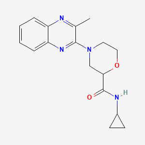 molecular formula C17H20N4O2 B6471636 N-cyclopropyl-4-(3-methylquinoxalin-2-yl)morpholine-2-carboxamide CAS No. 2640861-93-2