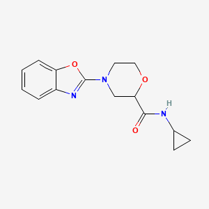 4-(1,3-benzoxazol-2-yl)-N-cyclopropylmorpholine-2-carboxamide