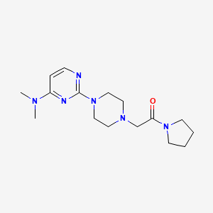 2-{4-[4-(dimethylamino)pyrimidin-2-yl]piperazin-1-yl}-1-(pyrrolidin-1-yl)ethan-1-one