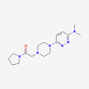 2-{4-[6-(dimethylamino)pyridazin-3-yl]piperazin-1-yl}-1-(pyrrolidin-1-yl)ethan-1-one