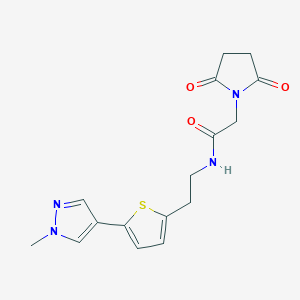 2-(2,5-dioxopyrrolidin-1-yl)-N-{2-[5-(1-methyl-1H-pyrazol-4-yl)thiophen-2-yl]ethyl}acetamide