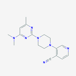 3-{4-[4-(dimethylamino)-6-methylpyrimidin-2-yl]piperazin-1-yl}pyridine-4-carbonitrile