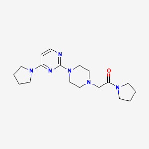 1-(pyrrolidin-1-yl)-2-{4-[4-(pyrrolidin-1-yl)pyrimidin-2-yl]piperazin-1-yl}ethan-1-one