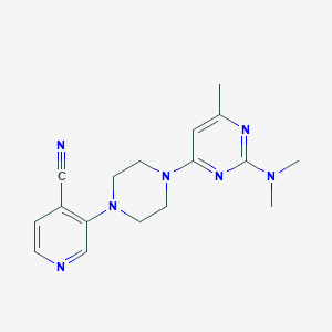 3-{4-[2-(dimethylamino)-6-methylpyrimidin-4-yl]piperazin-1-yl}pyridine-4-carbonitrile