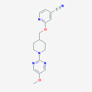 molecular formula C17H19N5O2 B6471780 2-{[1-(5-methoxypyrimidin-2-yl)piperidin-4-yl]methoxy}pyridine-4-carbonitrile CAS No. 2640955-77-5