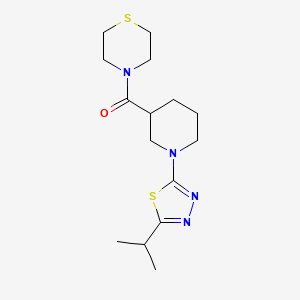 4-{1-[5-(propan-2-yl)-1,3,4-thiadiazol-2-yl]piperidine-3-carbonyl}thiomorpholine