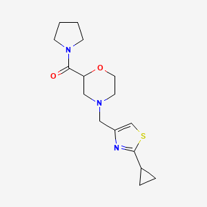 4-[(2-cyclopropyl-1,3-thiazol-4-yl)methyl]-2-(pyrrolidine-1-carbonyl)morpholine