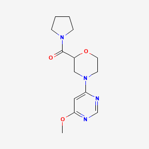 4-(6-methoxypyrimidin-4-yl)-2-(pyrrolidine-1-carbonyl)morpholine