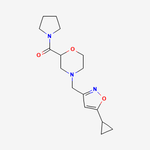 4-[(5-cyclopropyl-1,2-oxazol-3-yl)methyl]-2-(pyrrolidine-1-carbonyl)morpholine